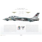 F-14B Tomcat VF-74 Be-Devilers, AA101 / 162919 / 1993 - Profile Print
