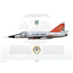 F-102A Delta Dagger 57th FIS "Black Knights", ADC, 06-1447 / 1972 - Profile Print