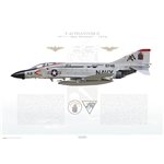 F-4J Phantom II VF-11 Red Rippers, AA113 / 155746 / 1976 - Profile Print