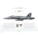 F/A-18A Hornet VFA-192 Golden Dragons, NF310 / 162882 / 1989 - Profile Print