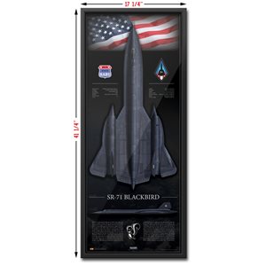 FRAMED - SR-71A Blackbird 61-7972 "Skunkworks" - 16" x 40" Special Edition Print, Professionally finished, ready to hang! (17 1/4" x 41 1/4")