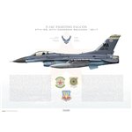 F-16C Fighting Falcon 57th WG, 64th AGRS, WA/86-272 / 2017 - Profile Print