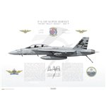 F/A-18F Super Hornet VX-23 Salty Dogs, SD123 / 166969 / 2017 - Profile Print
