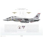 F-14A Tomcat VF-11 Red Rippers, AC101 / 159011 / 1981 - Profile Print