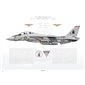 F-14A Tomcat VF-11 Red Rippers, AC101 / 159011 / 1981 - Profile Print
