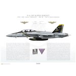F/A-18F Super Hornet VFA-103 Jolly Rogers, AG200 / 168493 / 2018 - 75th Years  - Profile Print