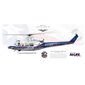 Bell 412 - San Antonio AirLife, N555BA - Profile Print