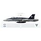 F/A-18C Hornet VFA-34 Blue Blasters, NE400 / 165403 / 2017 - Profile Print