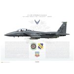 F-15E Strike Eagle 335th FS, 4th OG, SJ/88-1695 / 2009 - Profile Print