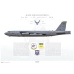 B-52H Stratofortress 2nd BW, 11th BS Jiggs Squadron, BD/60-0011 / 2018 - Profile Print