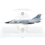 F-106A Delta Dart 25th Air Division, 318th Fighter Interceptor Squadron, 56-0459 - Profile Print