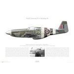 P-51 Mustang III - FB166 / PK-G - 1944 - Profile Print