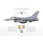 F-16C Fighting Falcon 20th FW, 78th FS, SW/93-0546 - Profile Print