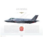 F-35C Lightning II VFA-101 Grim Reapers, NJ101, 168733 - Profile Print