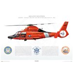 MH-65D Dolphin, USCG, Coast Guard Air Station Savannah, GA - Profile Print