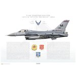 F-16C Fighting Falcon 127th W, 107th FS, MI/85-1487 / 2004 - Profile Print