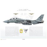 F-14A+ Tomcat VF-103 Sluggers, AA212 / 161430 / 1990 - Profile Print