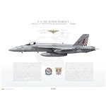 F/A-18E Super Hornet VFA-211 Fighting Checkmates, AB200 / 168932 / 2020 - Profile Print
