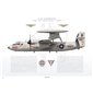 E-2C Hawkeye VAW-124 Bear Aces, AJ600 / 164483 / 2007 - Profile Print