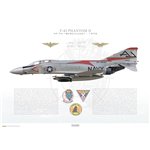 F-4J Phantom II VF-74 BeDevilers, AJ106 / 153835 / 1972 - Profile Print