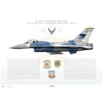 F-16C Fighting Falcon 57th WG, 64th AGRS, WA/83-1159 / 2016 - Profile Print