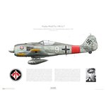 Focke-Wulf Fw 190 A-7, Hauptmann Alfred Grislawski, 1./JG 1, Dortmund/Germany, January 11, 1944 - Profile Print