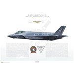 F-35C Lightning II VFA-147 Argonauts, NH407, 169305 / 2019 - Profile Print