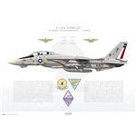 F-14A Tomcat VF-202 Superheats, AF200 / 162710 / 1993 - Profile Print