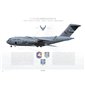 C-17A Globemaster III 145th AW, 156th AS, 93-0602 - Profile Print