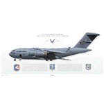 C-17A Globemaster III 145th AW, 156th AS, 93-0602 - Profile Print