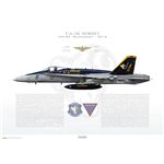 F/A-18C Hornet VFA-83 Rampagers, AG301 / 165202 / 2016 - Profile Print