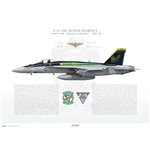 F/A-18E Super Hornet VFA-105 Gunslingers, AC400 / 166650 / 2019 - Profile Print