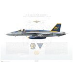 F/A-18E Super Hornet VFA-192 Golden Dragons, NE300 / 165782 / 2016 - Profile Print