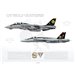 VF-31 to VFA-31 Tomcatters Transition, 2006-2007 / F-14D Tomcat - F/A-18E Super Hornet - Profile Print