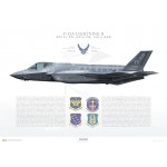 F-35A Lightning II 301st FW, 44th MXS, 44th FG, TY/23-5344 / 2024 - Profile Print