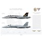 F/A-18E Super Hornet VFA-31 Tomcatters AJ100 & AJ110 - 2007 - Profile Print