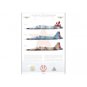 Return of the Sundowners, VFC-111 Sundowners, 2007
LIMITED EDITION: Only 25 individually numbered prints are produced
Size: Standard - 24 x 16" / 594 x 420mm Squadron Lithograph