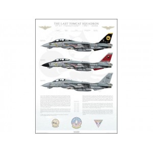 The Last Tomcat Squadron, VF-31 Tomcatters, 1981-2006
LIMITED EDITION: Only 25 individually numbered prints are produced! - ALL SOLD!
Size: Standard - 24 x 16" / 594 x 420mm Squadron Lithograph