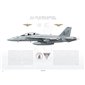 F/A-18F Super Hornet VFA-11 Red Rippers, AC102 / 166624 / 2006 - Profile Print