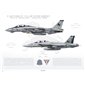 VF-213 to VFA-213 Blacklions Transition, 2006 / F-14D Tomcat - F/A-18F Super Hornet - Profile Print
