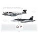 VAQ-141 Shadowhawks Transition, 2010 / EA-6B Prowler - EA-18G Growler - Profile Print